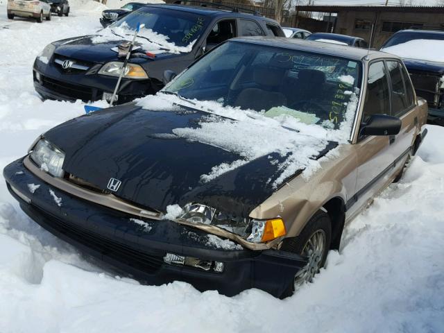 1HGED3648LA045371 - 1990 HONDA CIVIC DX GOLD photo 2