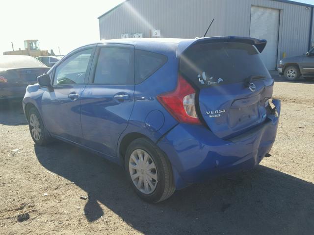 3N1CE2CP5FL357126 - 2015 NISSAN VERSA NOTE BLUE photo 3