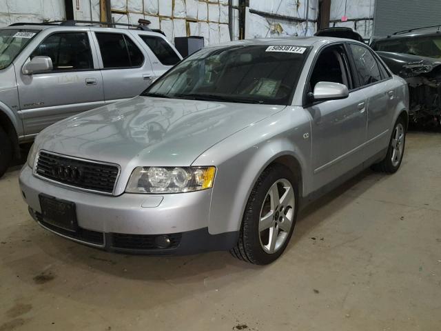 WAULC68E24A107927 - 2004 AUDI A4 1.8T QU SILVER photo 2