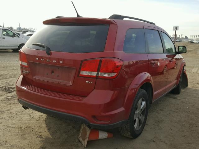 3C4PDDBG6CT289719 - 2012 DODGE JOURNEY SX RED photo 4