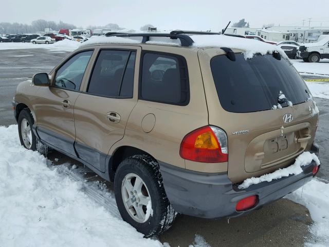 KM8SB12BX4U807837 - 2004 HYUNDAI SANTA FE G BROWN photo 3