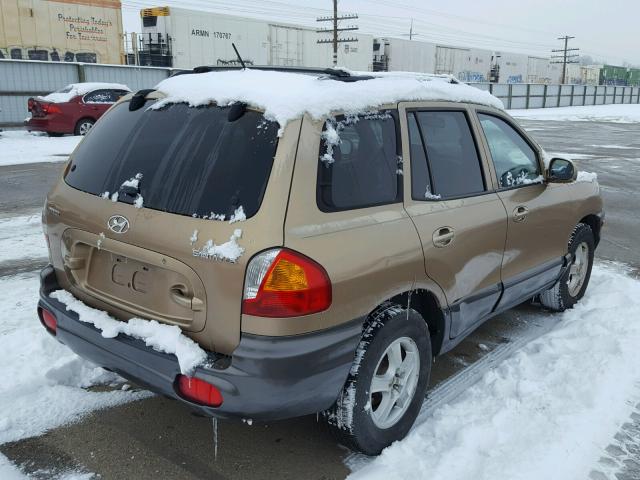 KM8SB12BX4U807837 - 2004 HYUNDAI SANTA FE G BROWN photo 4