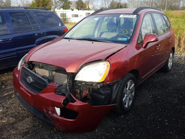 KNAFG526987183323 - 2008 KIA RONDO LX RED photo 2