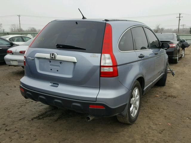 JHLRE38577C029369 - 2007 HONDA CR-V EX BLUE photo 4