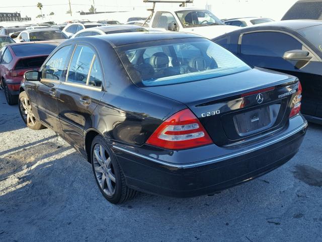 WDBRF40J53F429043 - 2003 MERCEDES-BENZ C 230K SPO BLACK photo 3