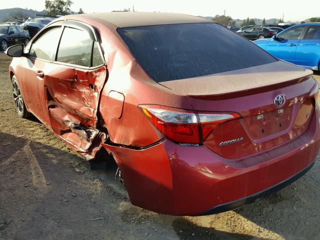 5YFBURHE1FP358711 - 2015 TOYOTA COROLLA L RED photo 3