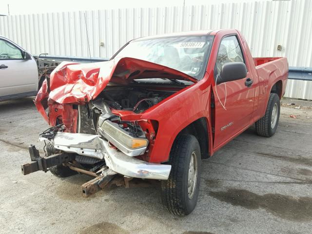 1GTCS148048202678 - 2004 GMC CANYON RED photo 2