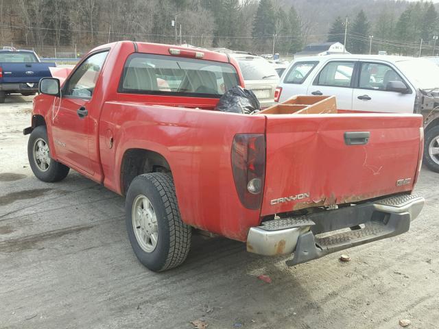 1GTCS148048202678 - 2004 GMC CANYON RED photo 3