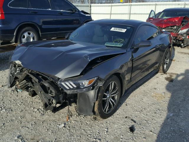 1FA6P8TH0G5272346 - 2016 FORD MUSTANG GRAY photo 2