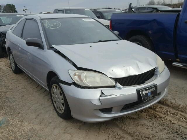 1HGEM22574L003188 - 2004 HONDA CIVIC LX SILVER photo 1