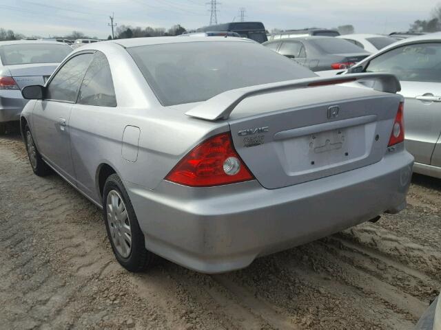 1HGEM22574L003188 - 2004 HONDA CIVIC LX SILVER photo 3