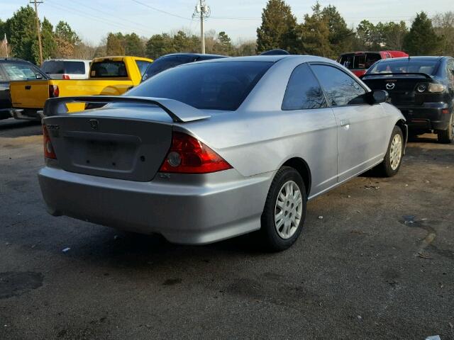 1HGEM22574L003188 - 2004 HONDA CIVIC LX SILVER photo 4