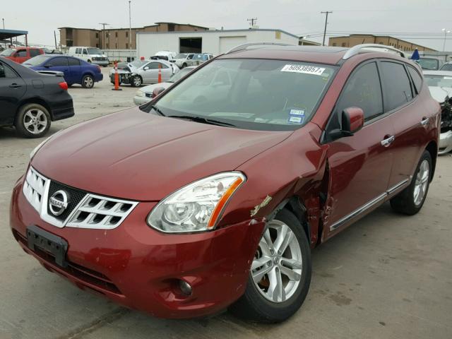 JN8AS5MTXDW532959 - 2013 NISSAN ROGUE S RED photo 2