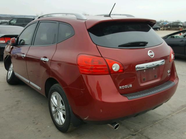 JN8AS5MTXDW532959 - 2013 NISSAN ROGUE S RED photo 3