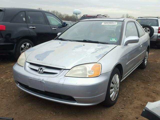 1HGEM22992L096165 - 2002 HONDA CIVIC EX SILVER photo 2