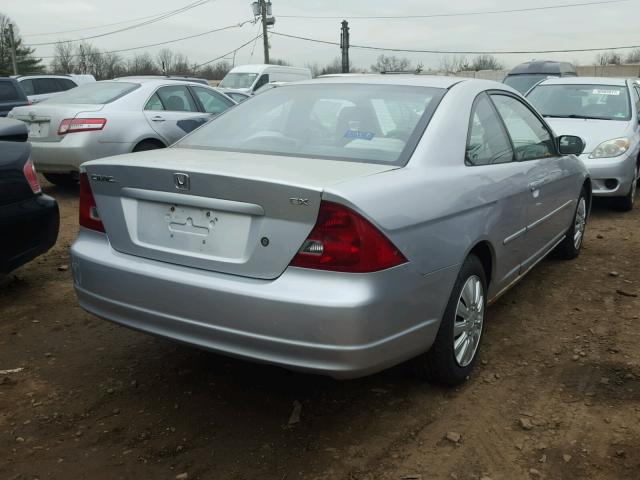 1HGEM22992L096165 - 2002 HONDA CIVIC EX SILVER photo 4