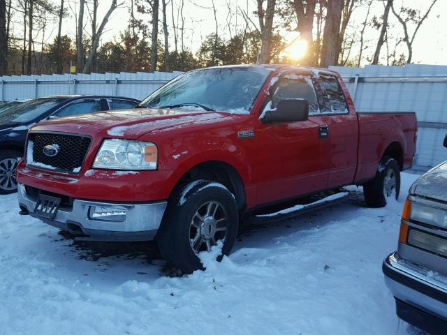 1FTPX14544NB20723 - 2004 FORD F150 RED photo 2