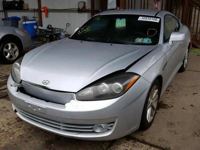 KMHHM66D67U259059 - 2007 HYUNDAI TIBURON GS SILVER photo 2