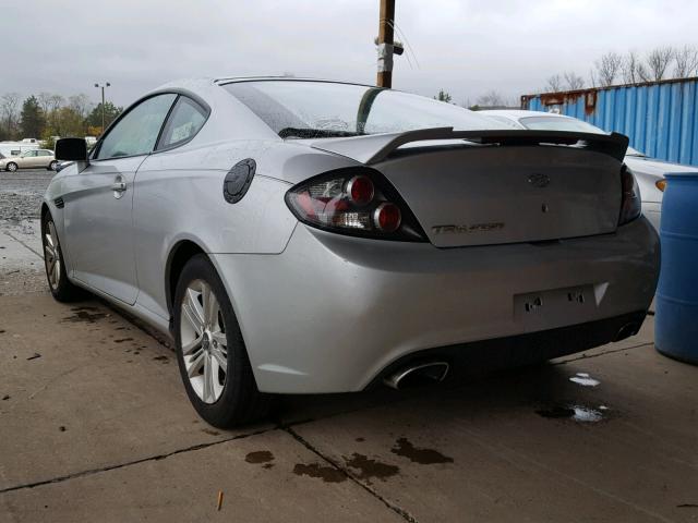 KMHHM66D67U259059 - 2007 HYUNDAI TIBURON GS SILVER photo 3