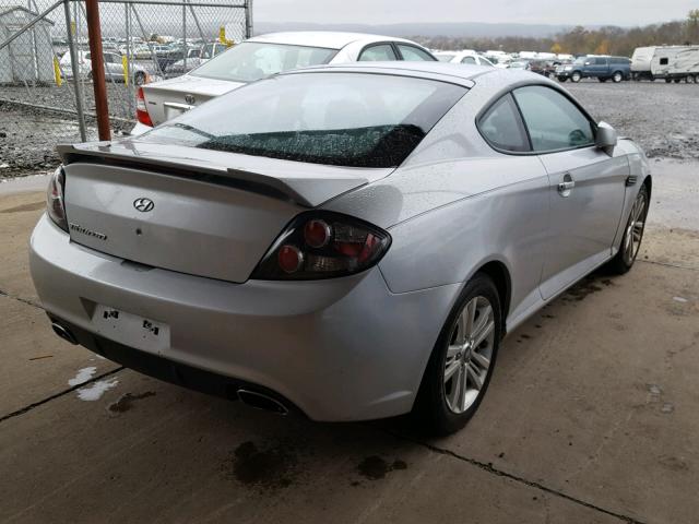 KMHHM66D67U259059 - 2007 HYUNDAI TIBURON GS SILVER photo 4