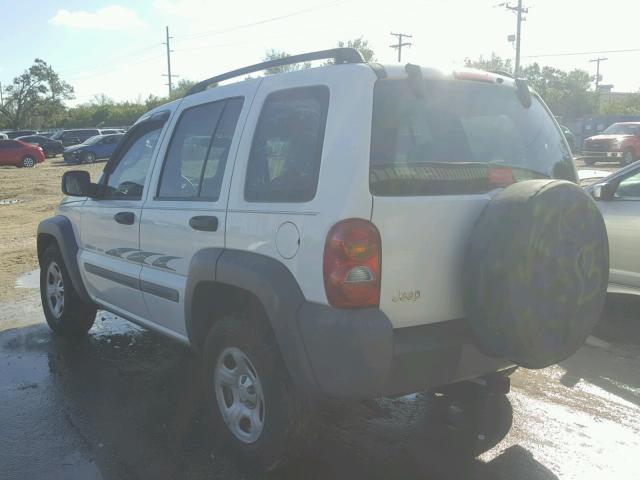 1J4GK48K73W608812 - 2003 JEEP LIBERTY SP WHITE photo 3