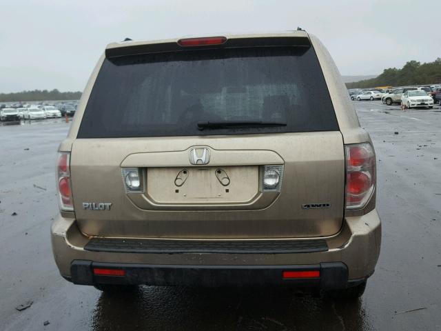 5FNYF18446B019093 - 2006 HONDA PILOT EX TAN photo 9