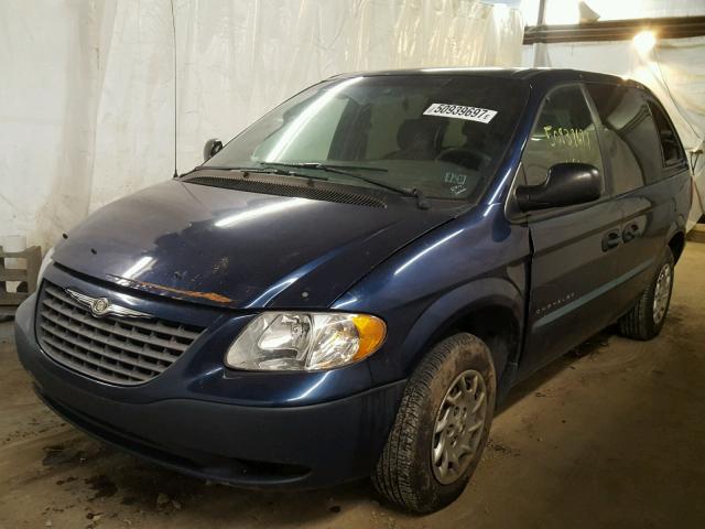 1C8GJ25391B171943 - 2001 CHRYSLER VOYAGER BLUE photo 2