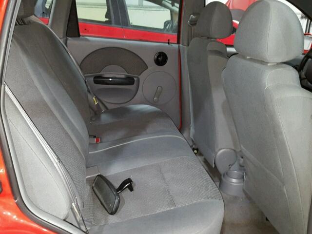 KL1TD62625B316072 - 2005 CHEVROLET AVEO BASE RED photo 6