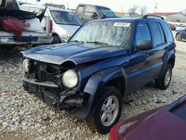 1J4GL58KX4W221675 - 2004 JEEP LIBERTY LI BLUE photo 2