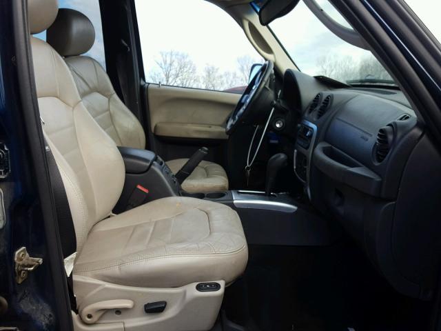1J4GL58KX4W221675 - 2004 JEEP LIBERTY LI BLUE photo 5