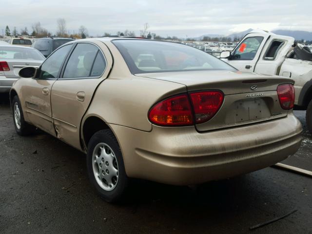 1G3NL52T91C199650 - 2001 OLDSMOBILE ALERO GL GOLD photo 3