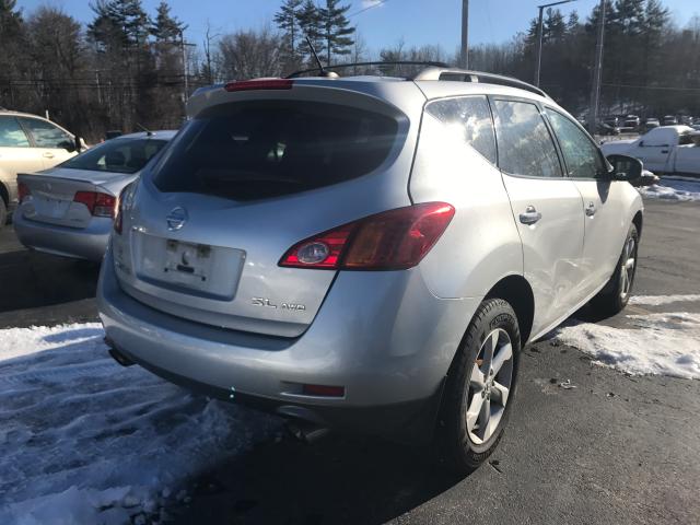 JN8AZ18W59W119007 - 2009 NISSAN MURANO S SILVER photo 4