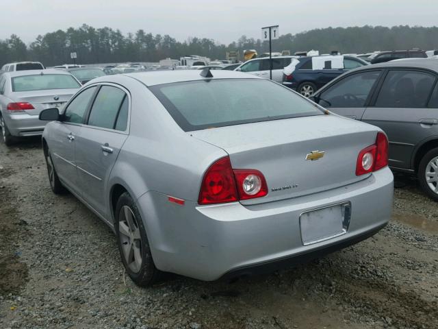 1G1ZC5E0XCF387512 - 2012 CHEVROLET MALIBU 1LT ვერცხლისფერი ფოტო 3