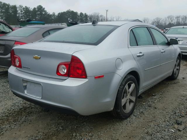 1G1ZC5E0XCF387512 - 2012 CHEVROLET MALIBU 1LT SILVER photo 4