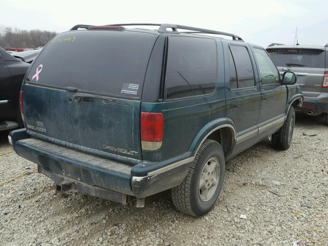 1GNDT13W8T2145446 - 1996 CHEVROLET BLAZER GREEN photo 4