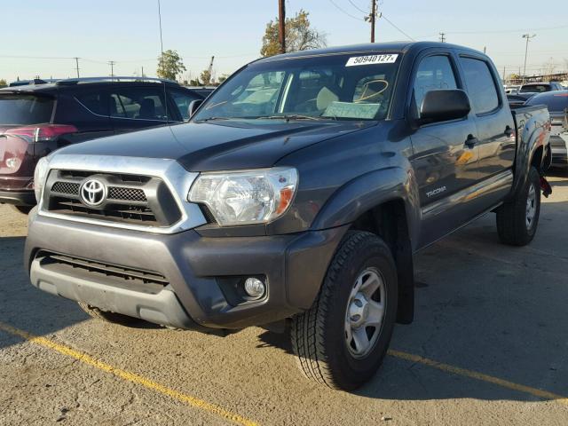 3TMJU4GN2EM170415 - 2014 TOYOTA TACOMA DOU GRAY photo 2