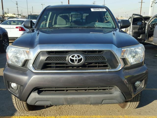 3TMJU4GN2EM170415 - 2014 TOYOTA TACOMA DOU GRAY photo 9