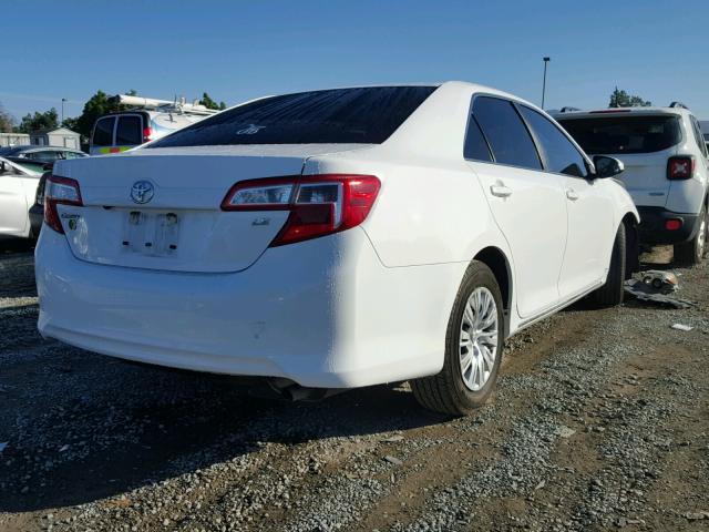 4T4BF1FK0ER440730 - 2014 TOYOTA CAMRY L WHITE photo 4