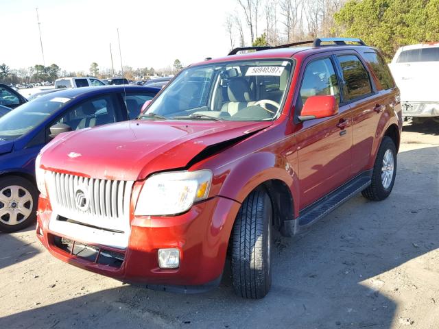 4M2CN9HG4AKJ08206 - 2010 MERCURY MARINER PR RED photo 2