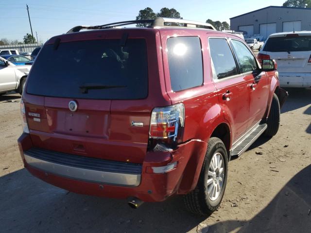 4M2CN9HG4AKJ08206 - 2010 MERCURY MARINER PR RED photo 4