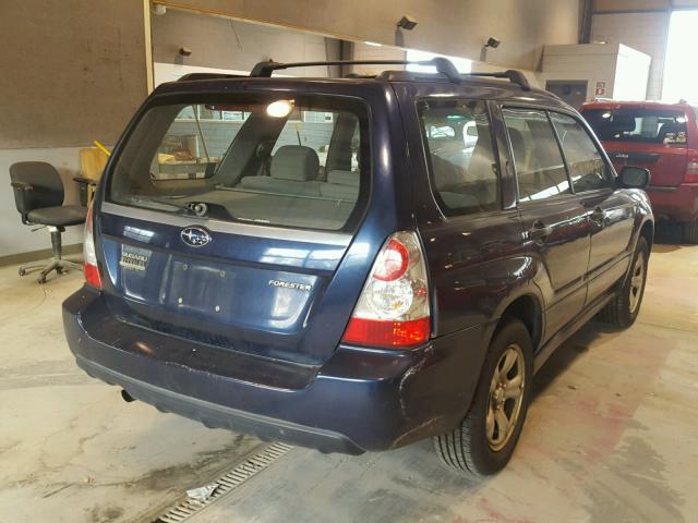 JF1SG636X6G714733 - 2006 SUBARU FORESTER 2 BLUE photo 4