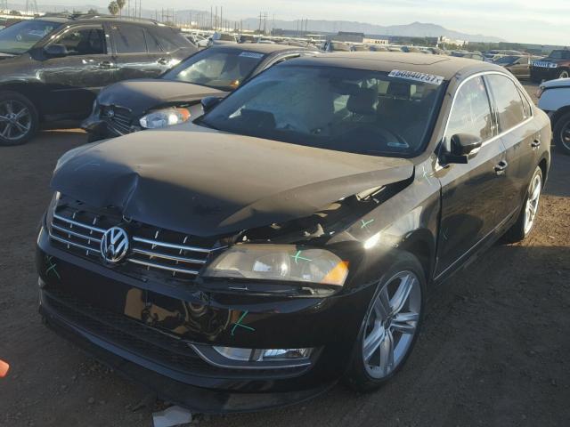 1VWCV7A34FC075983 - 2015 VOLKSWAGEN PASSAT SEL BLACK photo 2