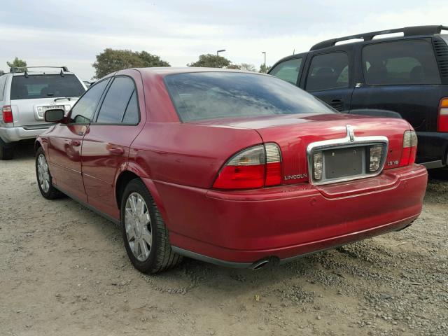 1LNHM87A24Y662721 - 2004 LINCOLN LS 勃艮第红 照片 3