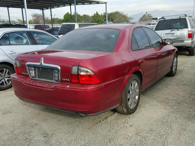 1LNHM87A24Y662721 - 2004 LINCOLN LS 勃艮第红 照片 4