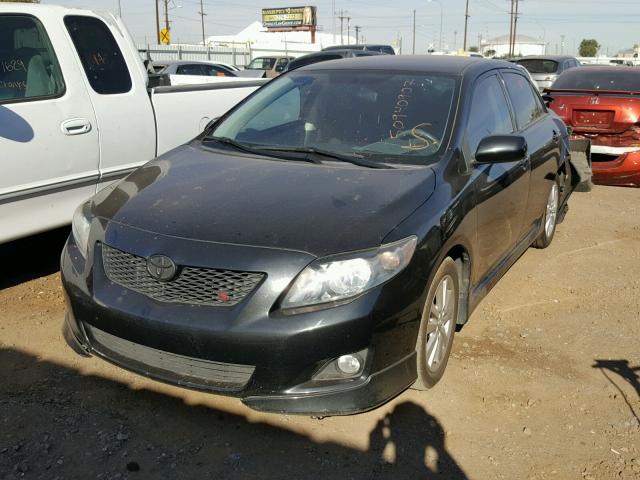 1NXBU40E19Z079406 - 2009 TOYOTA COROLLA BA BLACK photo 2