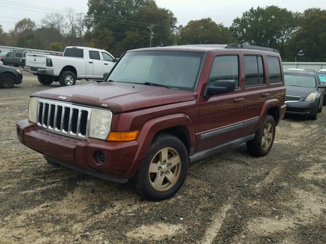 1J8HG48KX7C601252 - 2007 JEEP COMMANDER MAROON photo 2