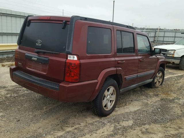 1J8HG48KX7C601252 - 2007 JEEP COMMANDER MAROON photo 4