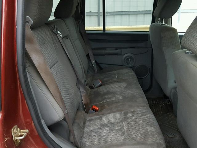 1J8HG48KX7C601252 - 2007 JEEP COMMANDER MAROON photo 6