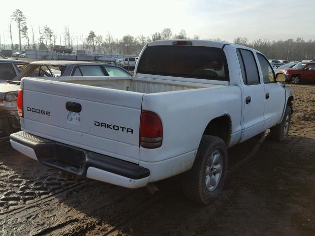 1D7HG38K54S699440 - 2004 DODGE DAKOTA QUA WHITE photo 4