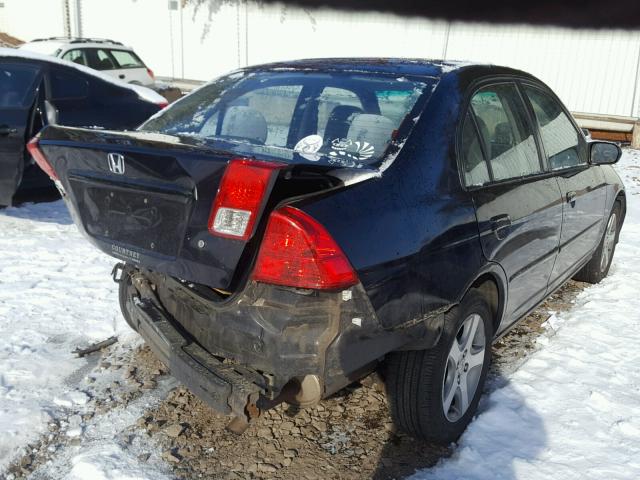 2HGES26754H521931 - 2004 HONDA CIVIC EX BLACK photo 4